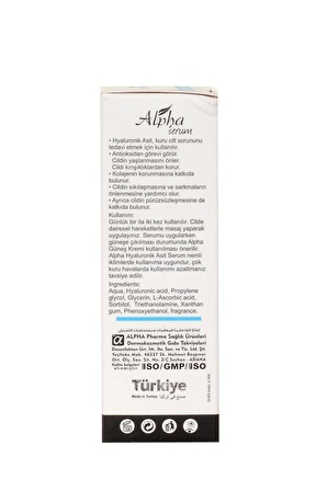 Alpha Hyaluronik Asit Serumu 30ml