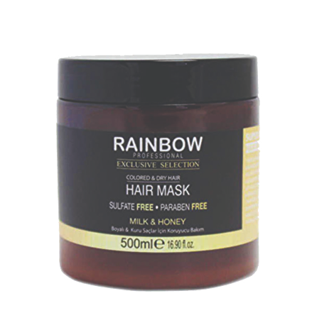 Rainbow Milk & Honey Boyalı ve Kuru Saçlar için Koruyucu Saç Bakım Maskesi 500 ml