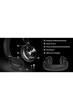 iDance Blue301 Siyah Modüler Kablolu Bluetooth Kablosuz Mikrofonlu Kulaklık