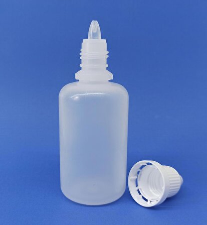25 Adet 50 Ml Boş Plastik Numune-likit-kolonya-parfüm-sıvı-göz damlası-deney Şişesi damla uçlu 50 cc Kırılır Kapak şişe