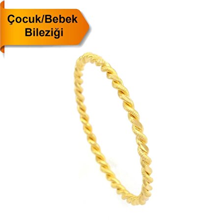 FerizZ  Altın Kaplama 2li Adana Burma Çocuk Bileziği BLZ-142