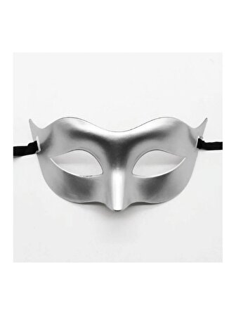 Gümüş Renk Masquerade Kostüm Partisi Venedik Balo Maskesi