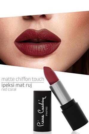 Pierre Cardin Matte Chiffon Touch Lipstick - Red Coral -188