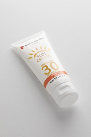 Pierre Cardin Sun Cream 30 Faktör Nemlendirici Tüm Cilt Tipleri İçin Renksiz Yüz Güneş Koruyucu Krem 75 ml