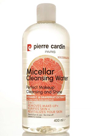 Pierre Cardin Gently Cleansing Micellar Water with Pink Grapefruit & Vitamin C - Makyaj Temizleme Suyu 400 ml