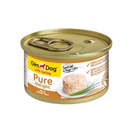 GimDog Pure Delight Jöle İçinde Parça Tavuklu Yetişkin Köpek Konservesi 85 Gr