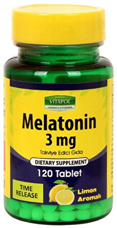 Vitapol Melatonin 3 Mg Limon Aromalı 120 Tablet 