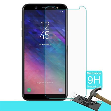Sepetegelsin Samsung A6 Plus 2018 9H Ekran Koruyucu Temperli Cam