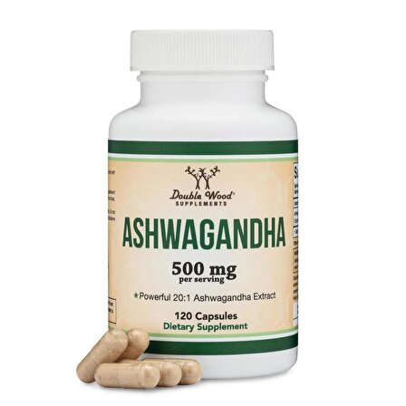 DOUBLE WOOD Ashwagandha - 120 x 500 mg capsules