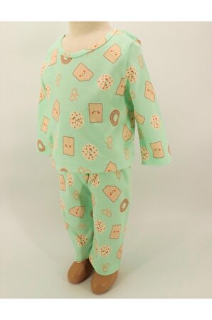 Erkek Bebek Pijama Badi Ve Pantolon 2'li Takım 0111