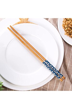 2 Adet Çin Çubuğu Chopstick, Yıkanabilir Bambu Yemek Çubuğu, Sushi Japon Çin Yemek Çubuğu, 24 Cm