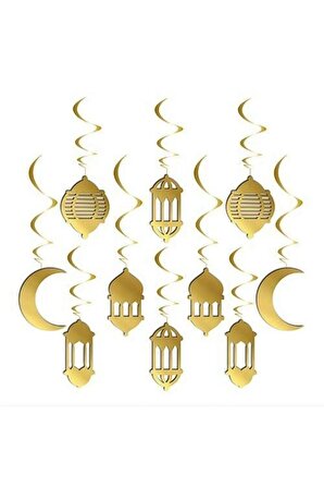 10'lu 3d Tavan Süs Ramazan Gold
