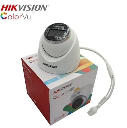 HIKVISION Dome DS-2CD1347G0-LUF Gece Renkli PoE 4MP IP Dahili Sesli Kamera ColorVu H.265+IP67