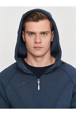 Softshell Hoodıe - Erkek Lacivert Spor Sweatshirt - 101028.331