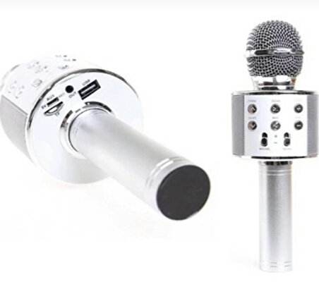 WS-858 KARAOKE MİKROFON (GRİ)