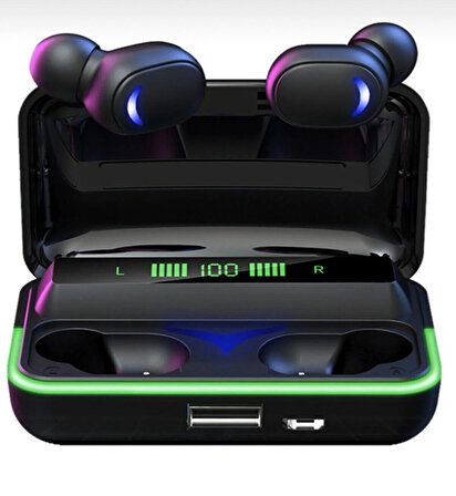 E10 Mipods Bt 5.1 Oyuncu Kulaklığı Işıklı Led Göstergeli Bluetooth Kulakiçi Kulaklık