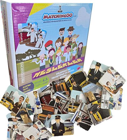 Matchingoo Eşleştirme-Hafıza Kartları Seti: Cats, Dogs, Meslekler, Girl's Life, Kids, Teenage Girl 