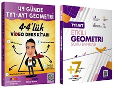 TYT AYT Etkili Geometri Soru Bankası ve 49 Günde TYT AYT Geometri Video Ders Kitabı