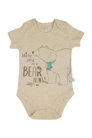 Erkek Bebek Bear Hunt %100 Pamuk 3'lü Bodysuit / Zıbın