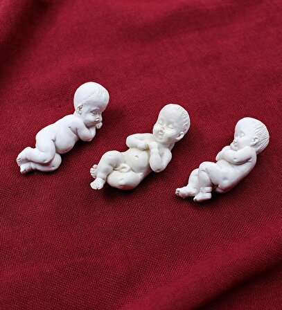 Hediyelik 3'lü Minyatür Bebek Biblo