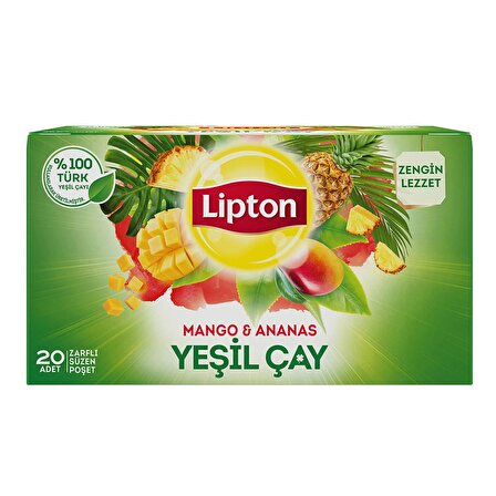 Lipton Tropikal Mango Ananas Yeşil Çay 20'li