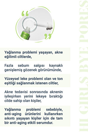 HI GIRLS BYE PORES | Yağlı & Akne Eğilimli Ciltler İçin Özel Olarak Tasarlanmış Anti Aging Formül