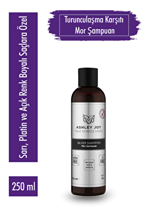 Ashley Joy Sarı & Beyaz & Gri Saçlar için Turunculaşma Karşıtı Mor Şampuan 250 ML