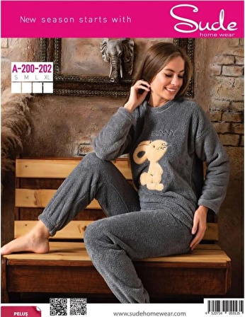 Sude A-200-202 Bunny Peluş Kadın Pijama Takımı