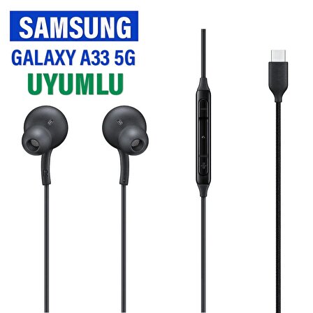Samsung A33 5G Kulaklık Samsung Galaxy A33 Uyumlu Type C Kulaklık Mikrofonlu