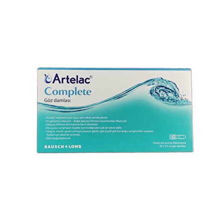 Artelac Complete Göz Damlası 30X0,5ml