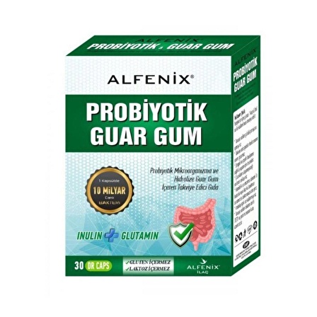 Alfenix Probiyotik Hidrolize Guar Gum 30 Kapsül