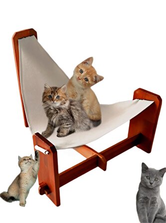 Havzoria Çam Ağacı Kedi Berjeri - Hamak Beşik - Kedi Evi - Kedi Salıncağı - Kedi Yatağı - Oyun Alanı