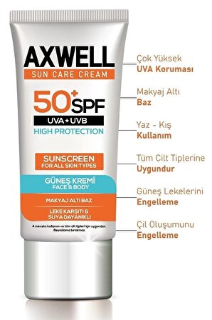 Sun Care Cream Leke Karşıtı Güneş Kremi Çok Yüksek Koruma 50+ Spf 50 ml