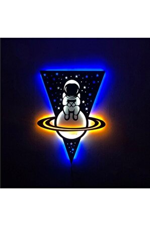 Led Işıklı Astronaut Tablo