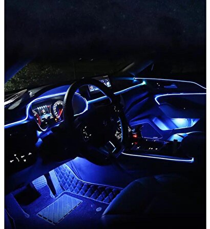 Araç İçi App Kontrollü RGB Atmosfer Ambiyans Led Neon Lamba 5 Parça 6 Metre