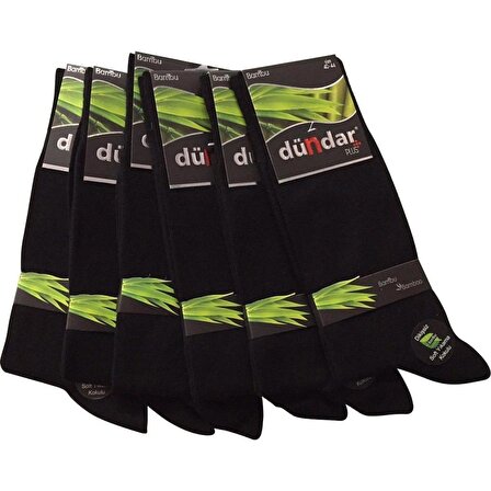 Dündar Plus 6 Adet Bambu Soket Çorap Siyah Renk Erkek Abani Classic