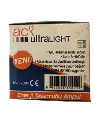 ACK Ultralight 9W 220V Yeşil Işık GU5.3 Duylu