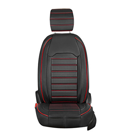 
Seat Toledo Uyumlu Lüks Deri Oto Koltuk Kılıfı Ön/Arka 5Li Set Original Siyah-Kırmızı