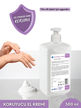 ACTOMED® HAND 500 ml | Koruyucu El Kremi | Dış Etkenlere Karşı Koruma