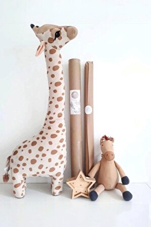 Zürafa Peluş Uyku Ve Oyun Arkadaşım Büyük Boy 100 cm Dekoratif Yastık Uyku Ve Oyun Arkadaşım Büyük Boy 100 cm