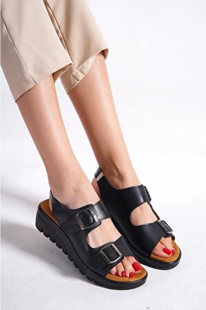 Agnes Çift Tokalı Comfort Sandalet