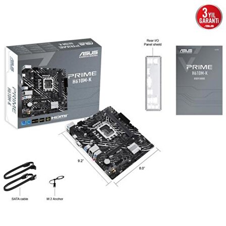 Asus PRIME H610M-K DDR5 1700p  DDR5,PCIe 4.0,M.2,Glan,HDMI,VGA,USB 3.2Gen 1,SATA 6 Gbps