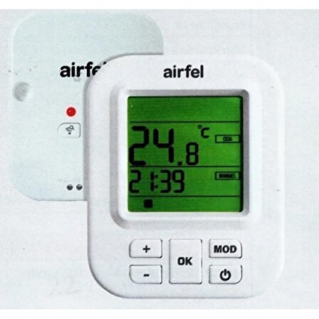 Airfel Haftalık Programlı Kablosuz Oda Termostatı