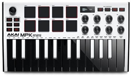 AKAI MPKMINI 3 WHITE  MIDI Klavye