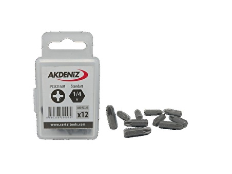 AKDENİZ AKD/325 1/4 YILDIZ BİTS UÇ PZ3x25 MM 4 PAKET