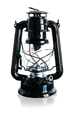 Sönmeyen Gaz Lambası - Gemici Feneri - Siyah Gaz Lambası 24cm