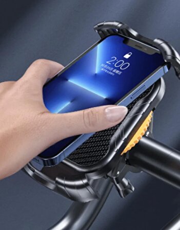QASUL Motosiklet, Elektrikli Scooter, E-Bike , Bisiklet Telefon Tutucu Gidona Bağlantılı /Çevirmeli Kilit