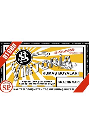 Viktoria Toz Kumaş Boyası -56 Altın Sarı