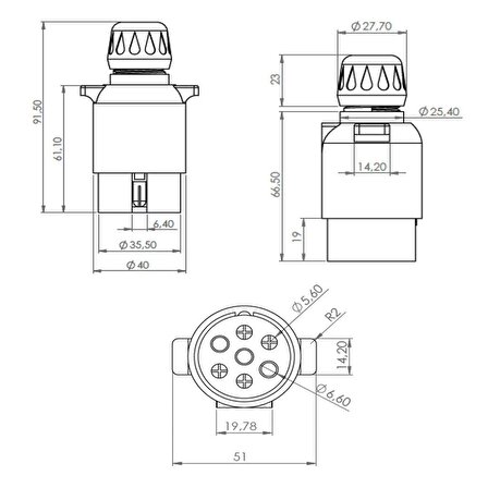 Römork Fişi ve Soketi Set Ürün - 7 Pin