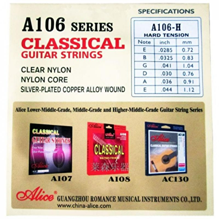 Alice A-106-H5 - Klasik Gitar Teli - 5 Numara